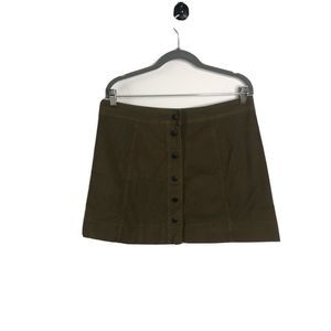 Madewell Metropolis Snap Jean Skirt Denim Green